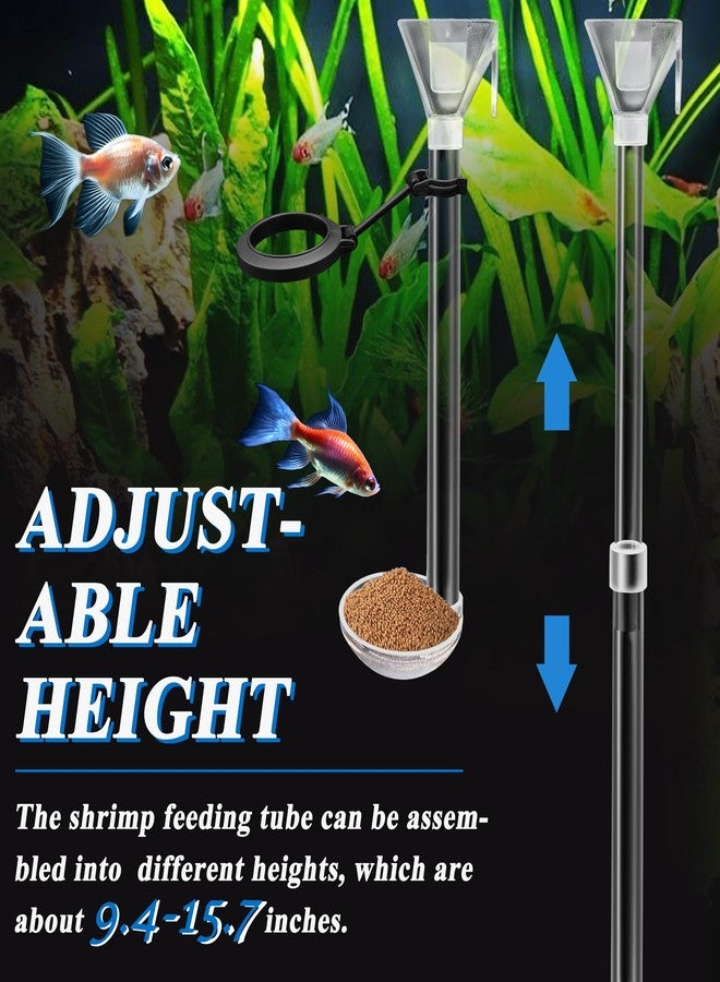 Niuohoy Aquarium Fish Shrimp Feeding Dish Set, Shrimp Feeding Dish Set, Transparent Shrimp Feeding Adjustable Tube with Feeding Ring, Cleaning Brush for Fish Tank and Preventing Food Scattering (Large) - Image 4